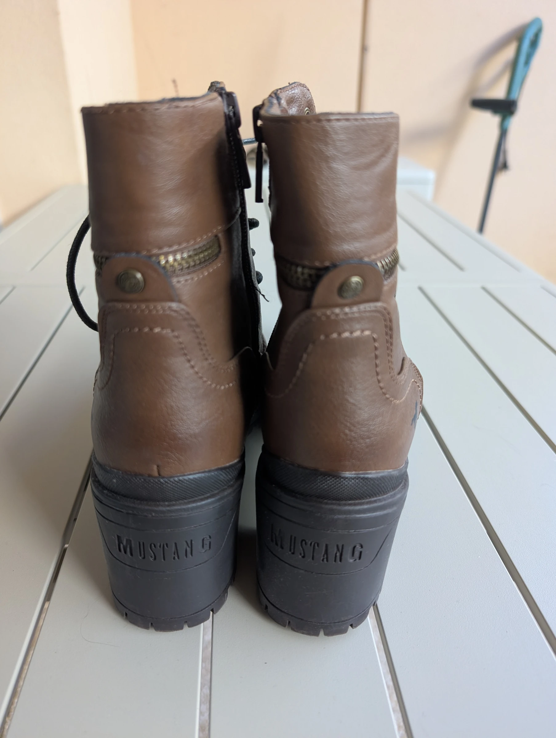 Botines Mustang marrones con tacón – Talla 39 – photo 3